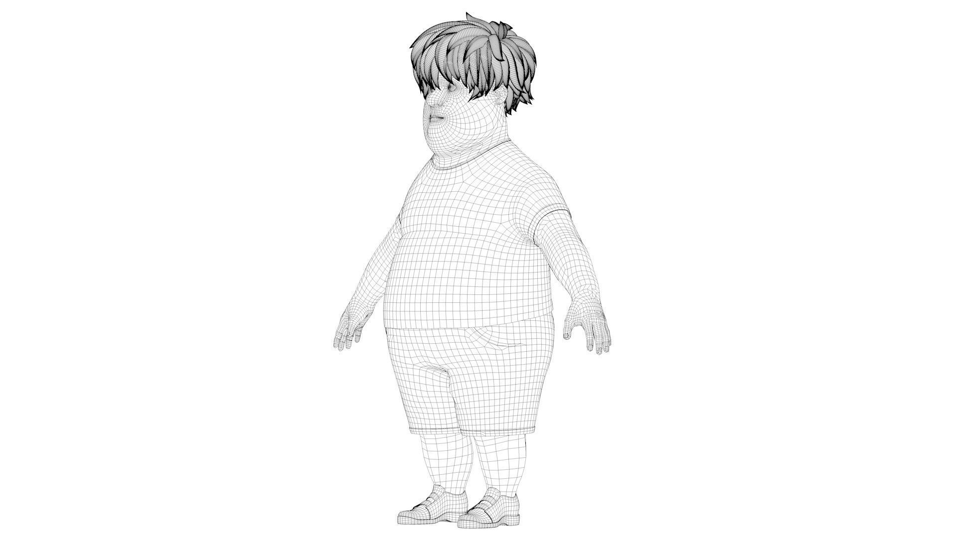 cartoon boy 3D model_13