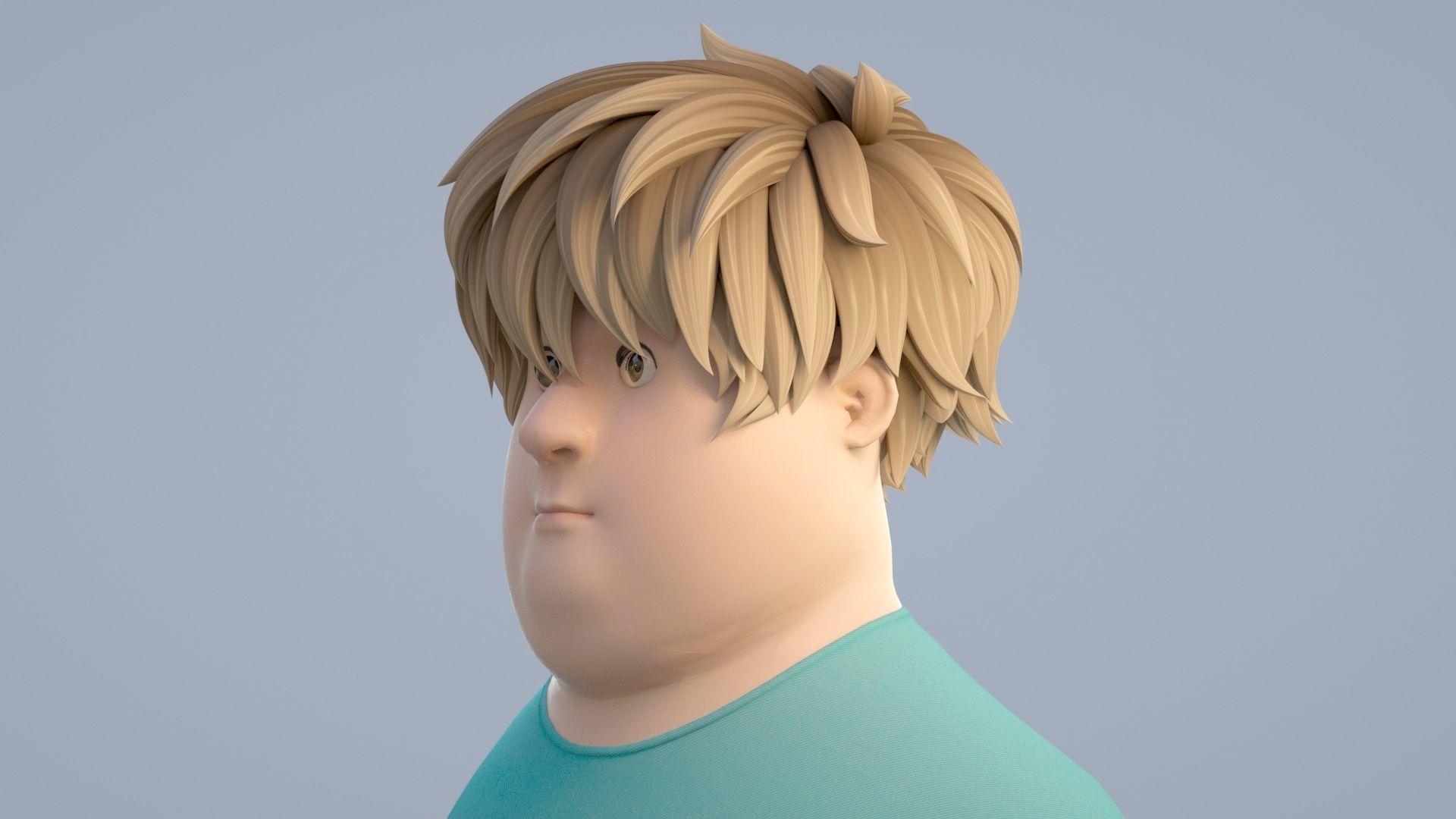 cartoon boy 3D model_1