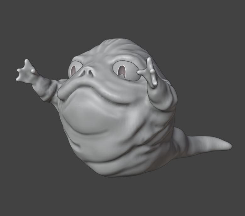 Rotta the Hutt Pre-supported Miniature Legion Scale 3D print model_1