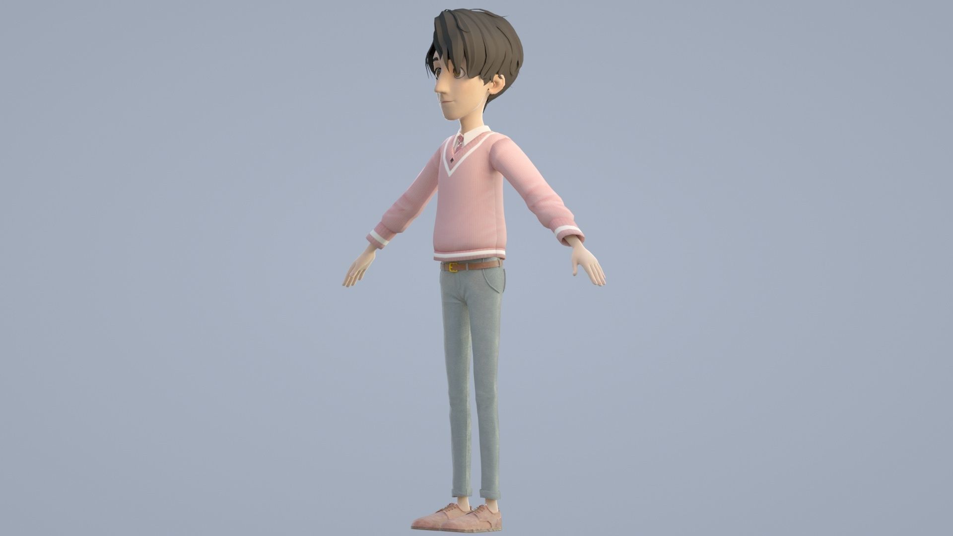 cartoon father 3D model_11