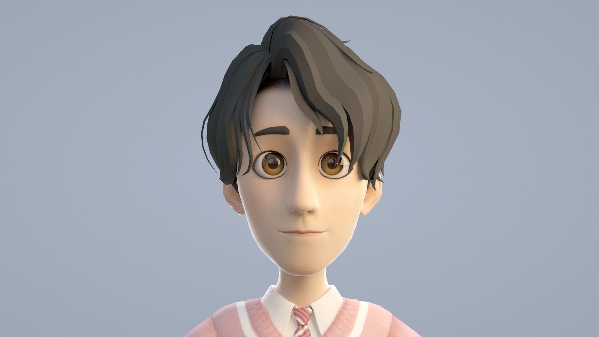 cartoon father 3D model_4