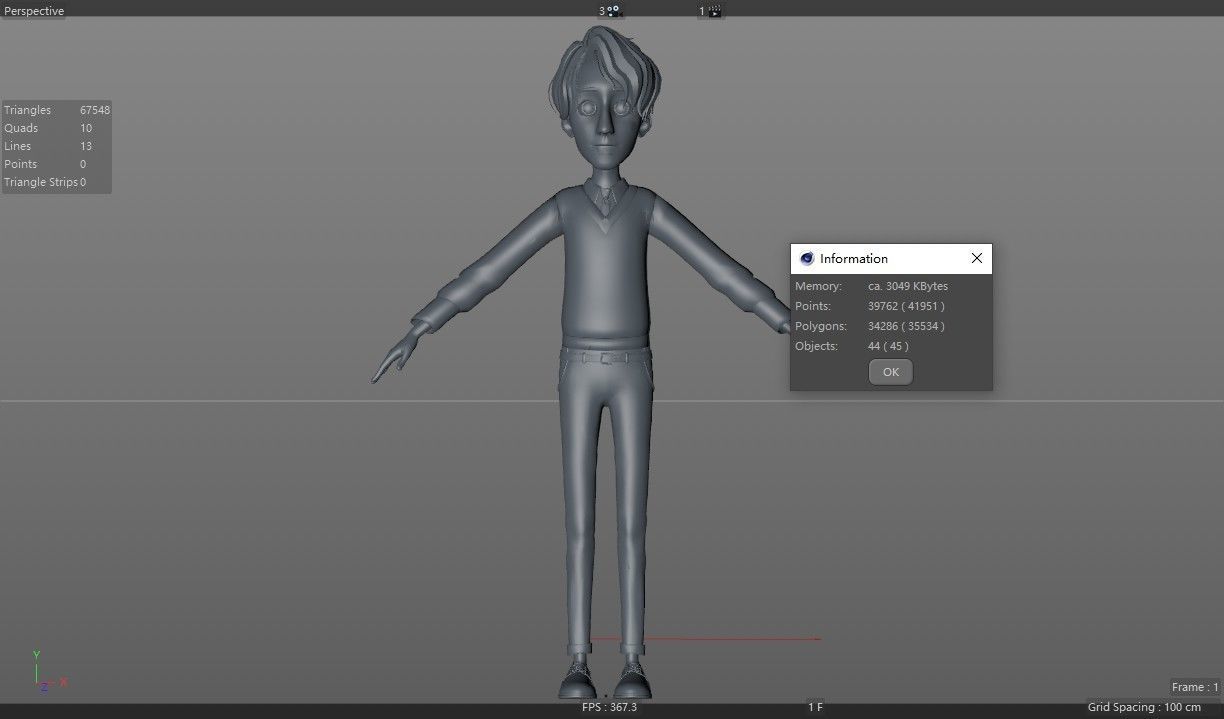 cartoon father 3D model_19