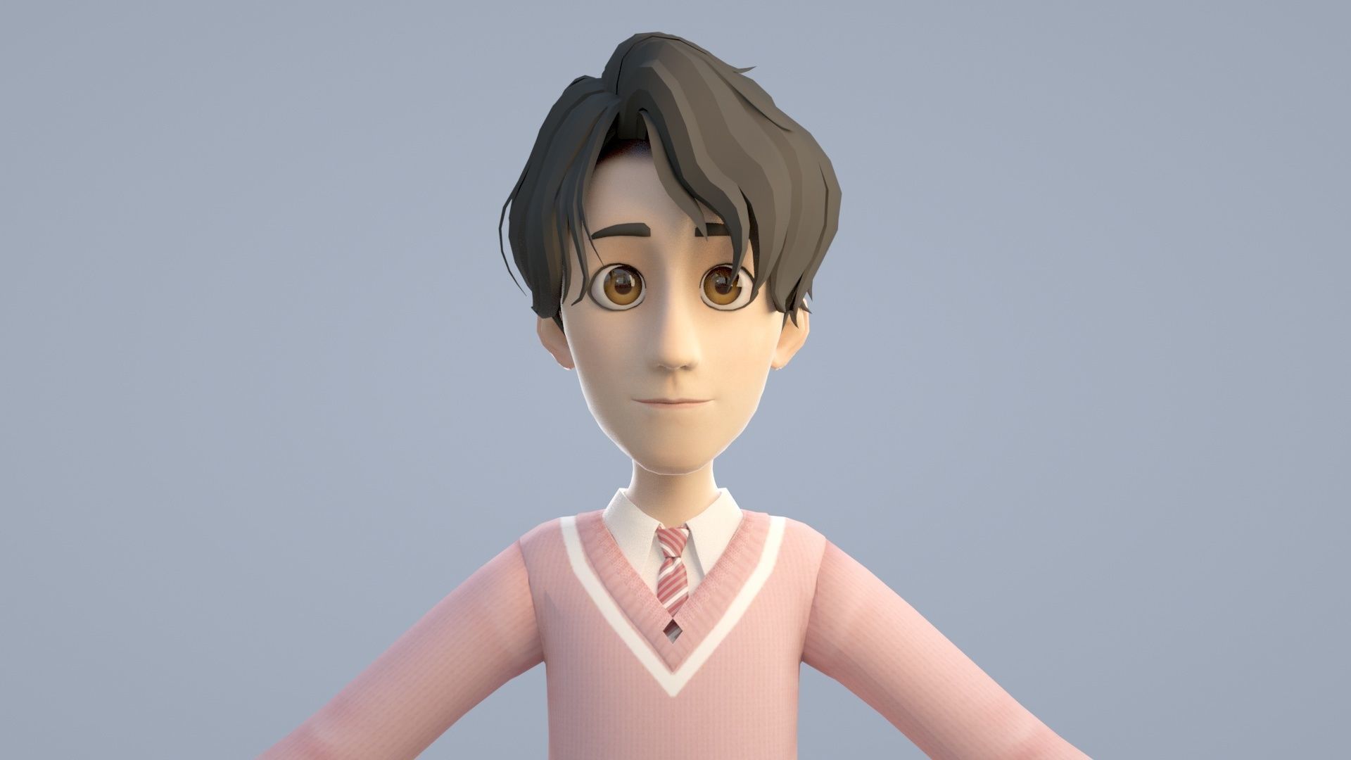cartoon father 3D model_7