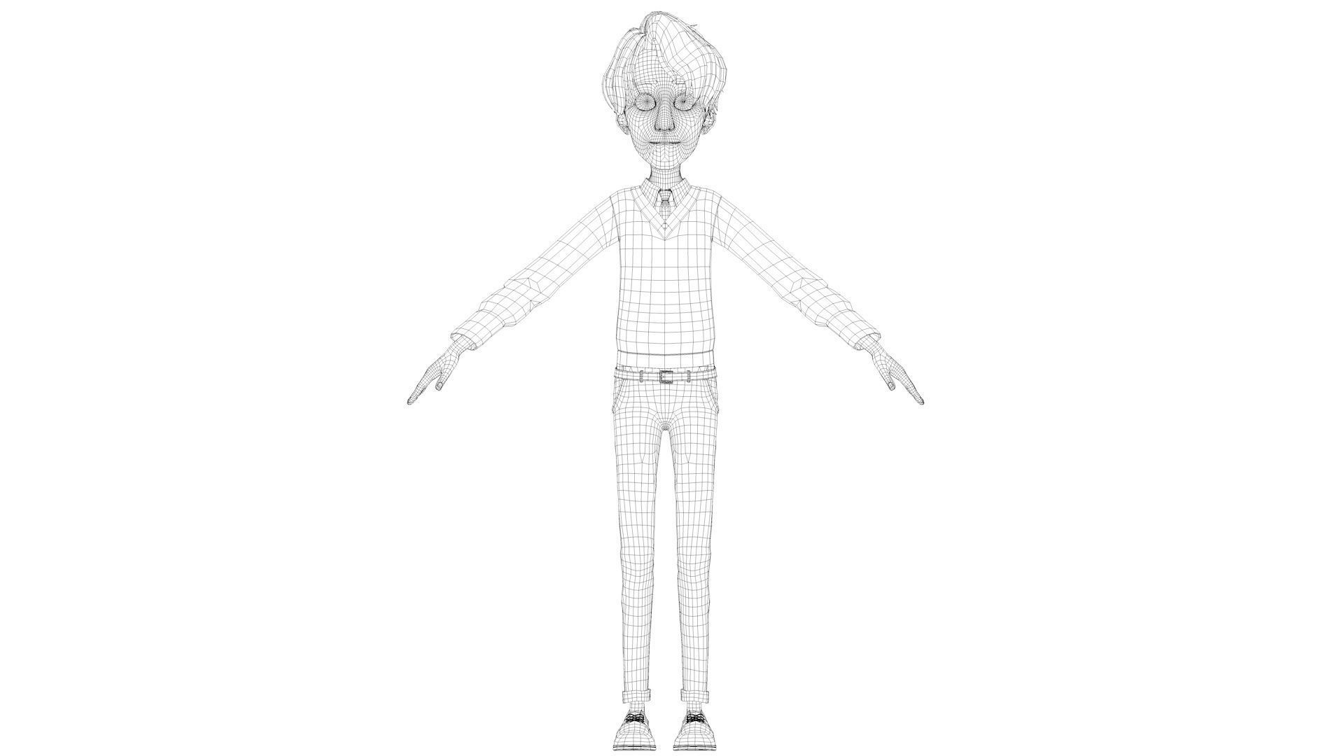 cartoon father 3D model_16