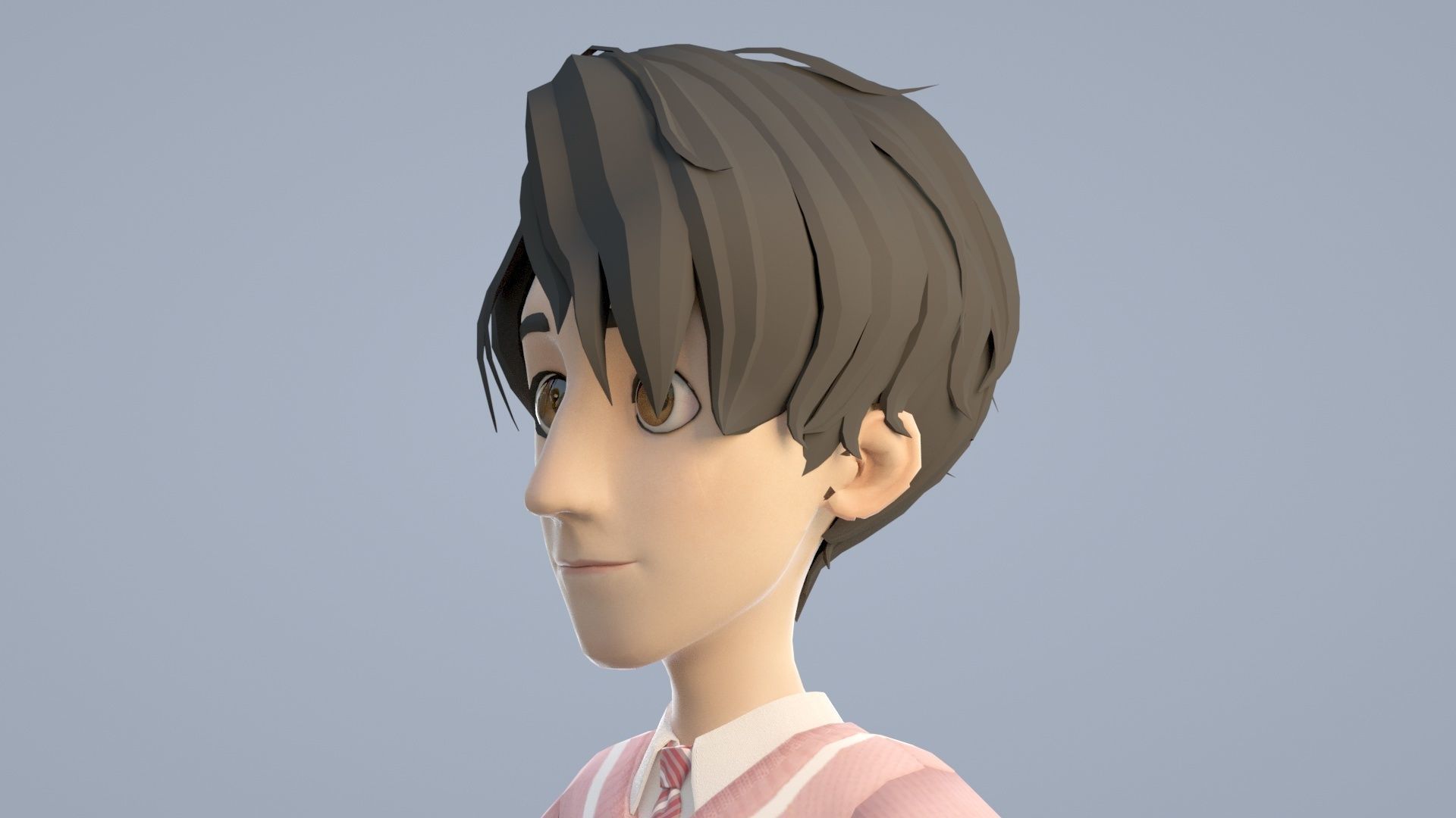 cartoon father 3D model_2