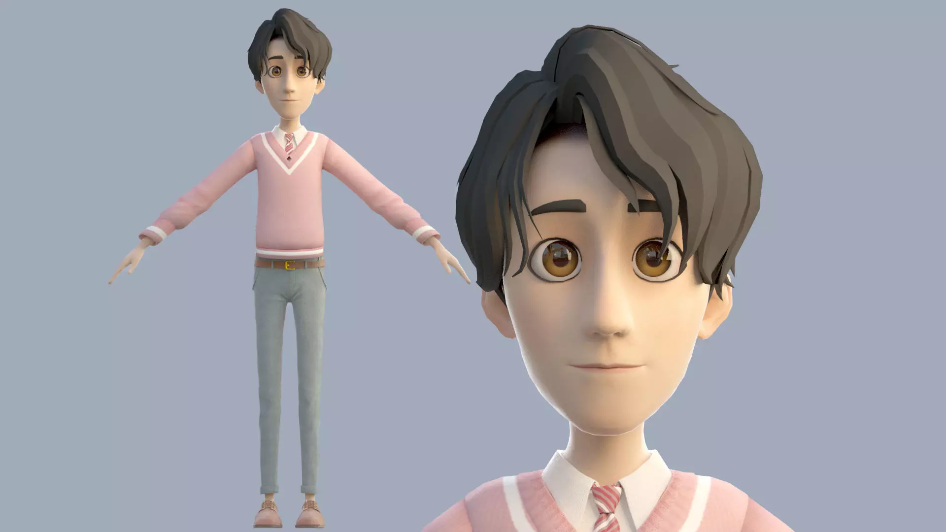 cartoon father 3D model_0