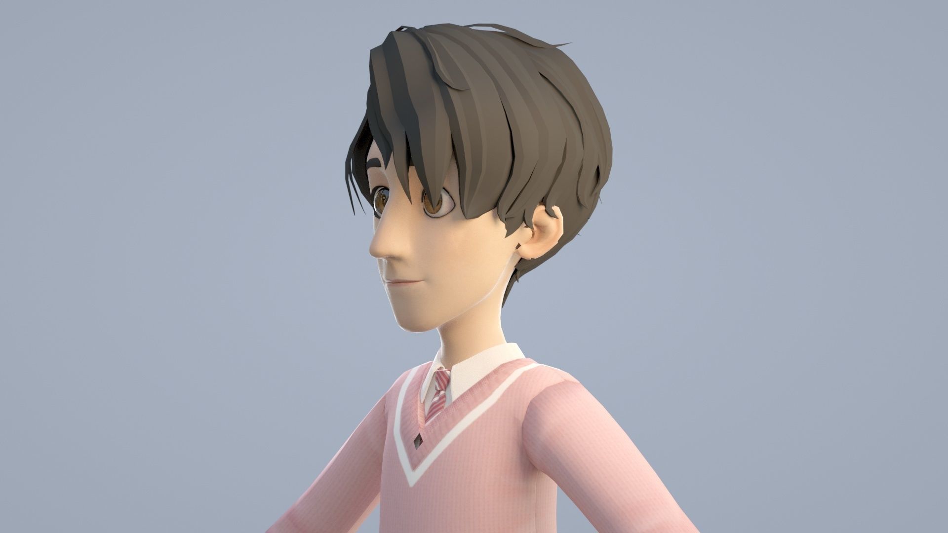 cartoon father 3D model_8