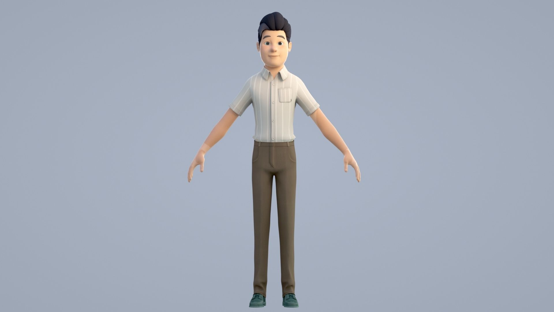 cartoon manager fanther 3D model_7