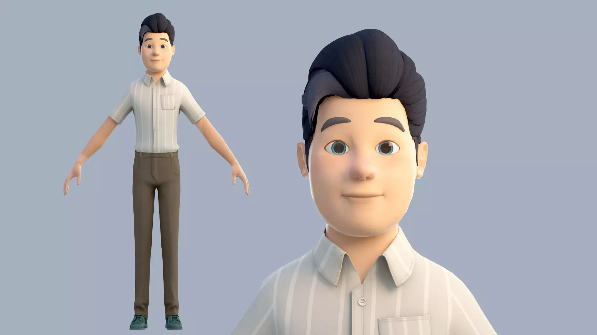 cartoon manager fanther 3D model_0