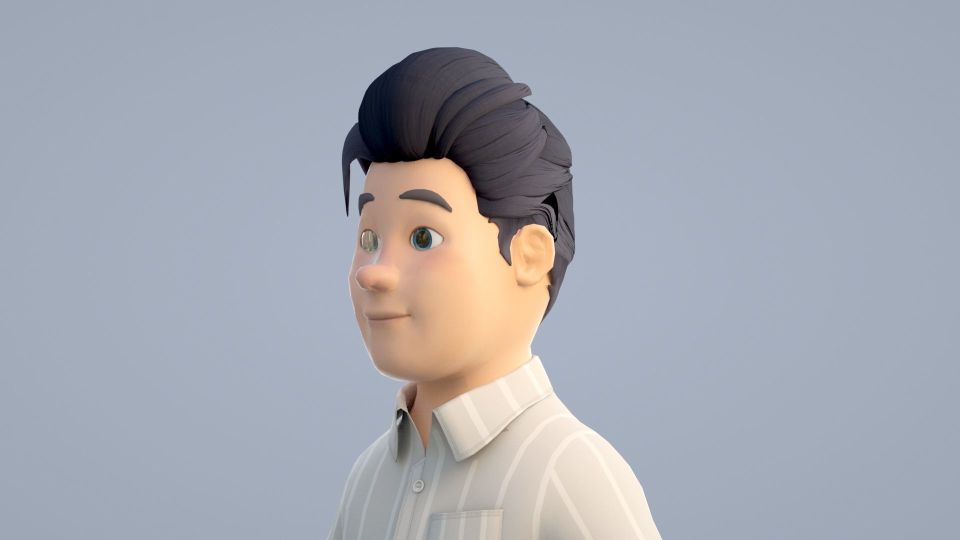 cartoon manager fanther 3D model_2