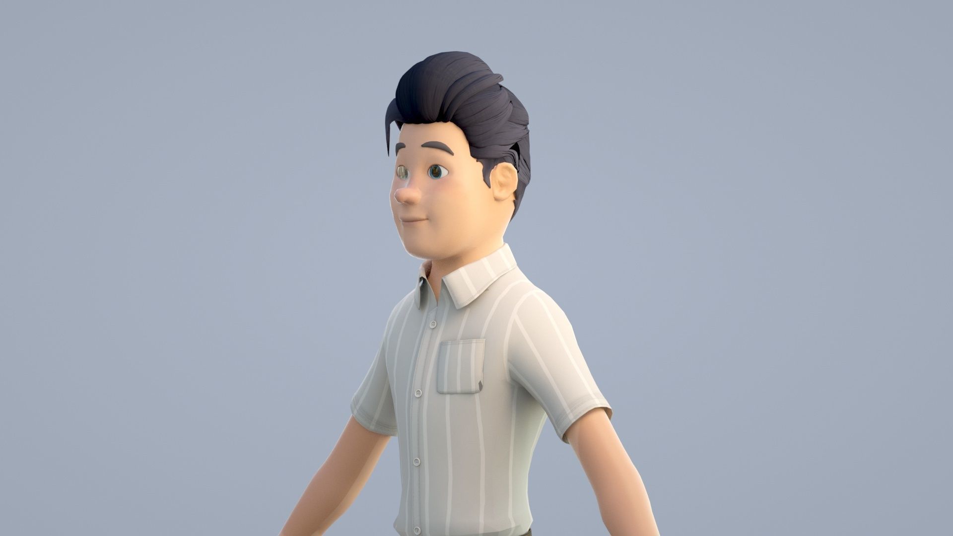 cartoon manager fanther 3D model_5