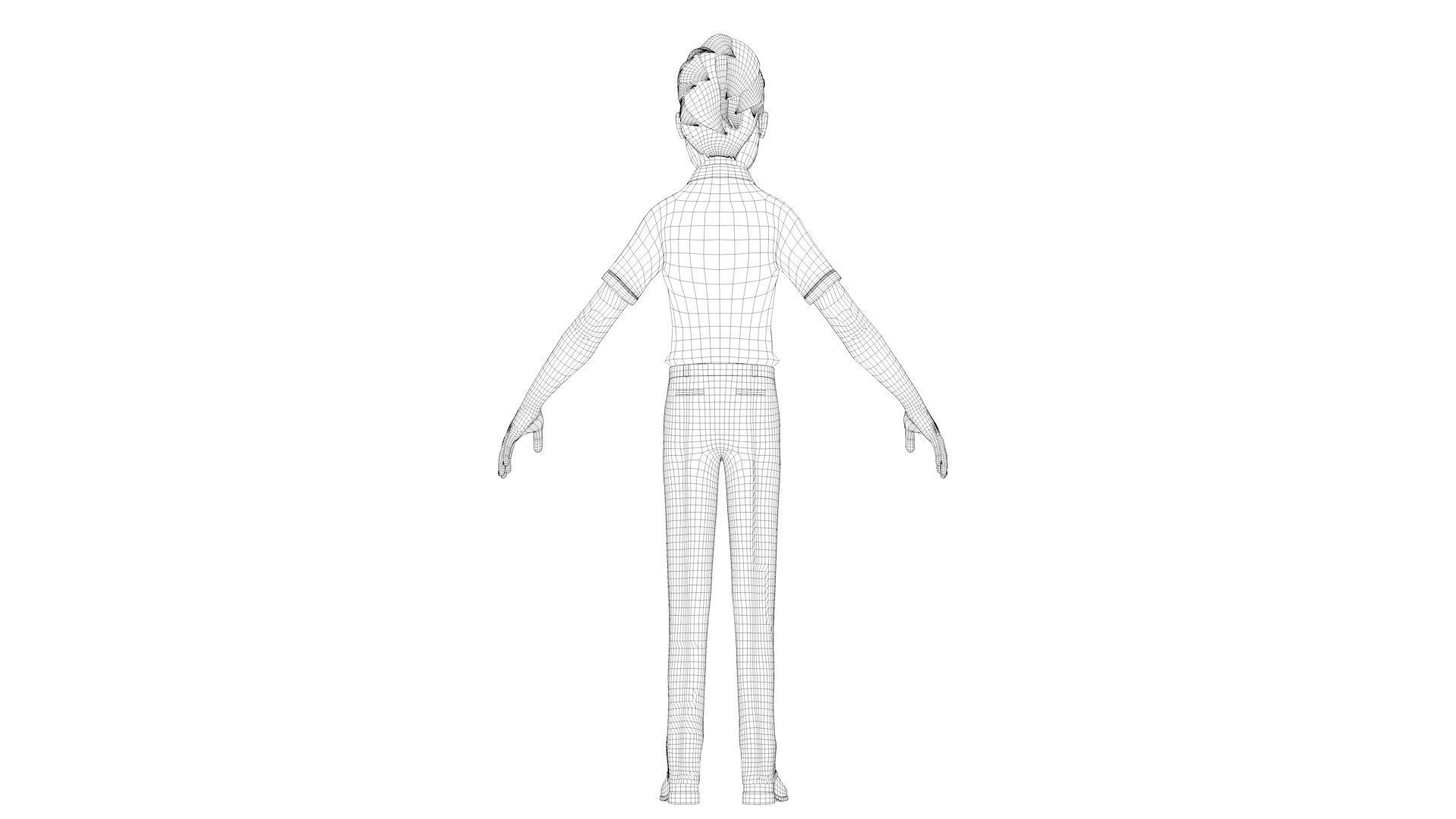 cartoon manager fanther 3D model_15