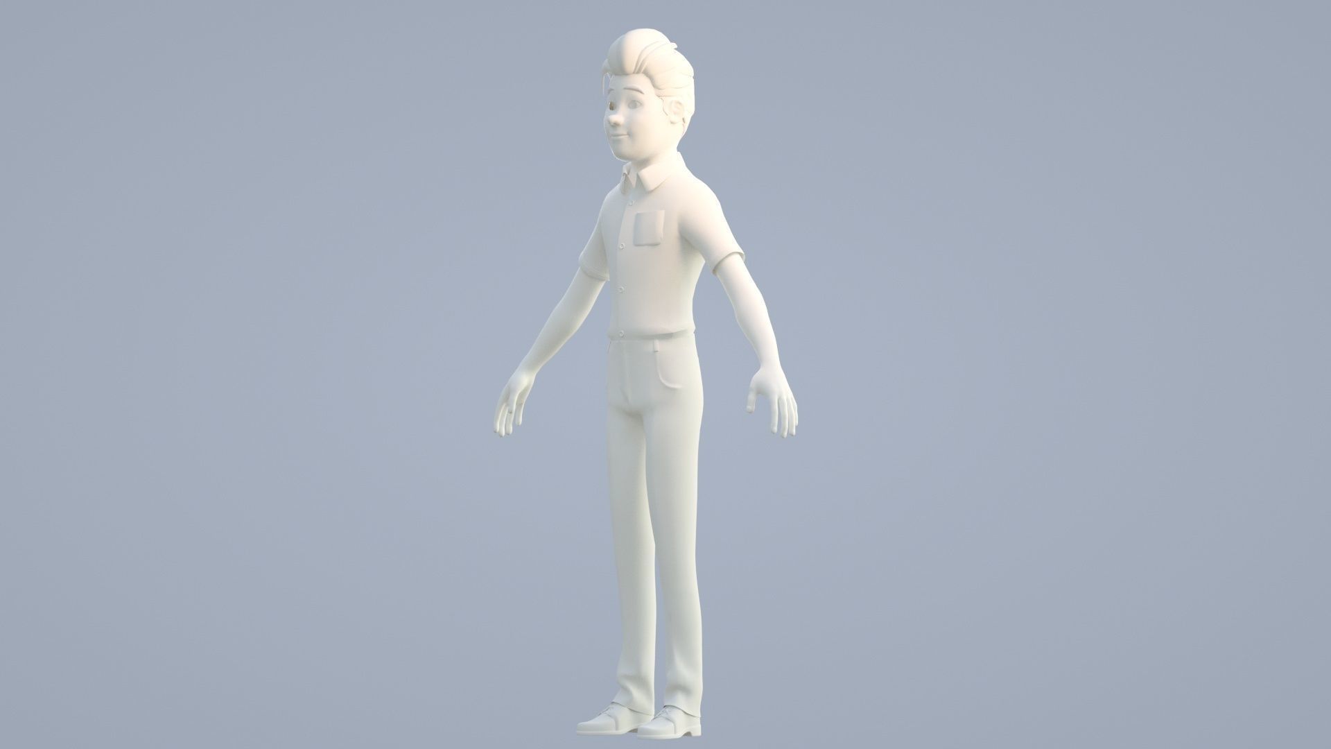 cartoon manager fanther 3D model_11