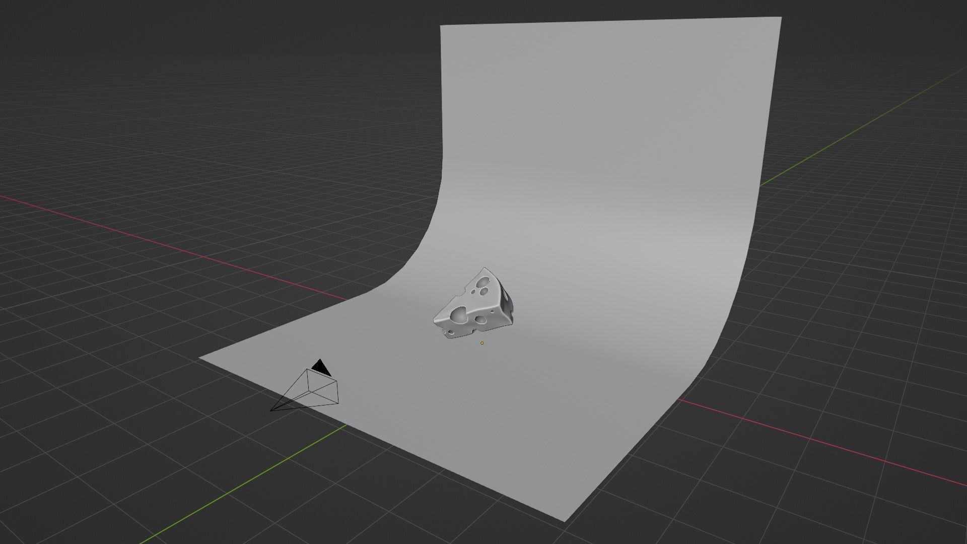 Realistic Swiss Cheese Slice - Procedural 3D Model 3D model_13