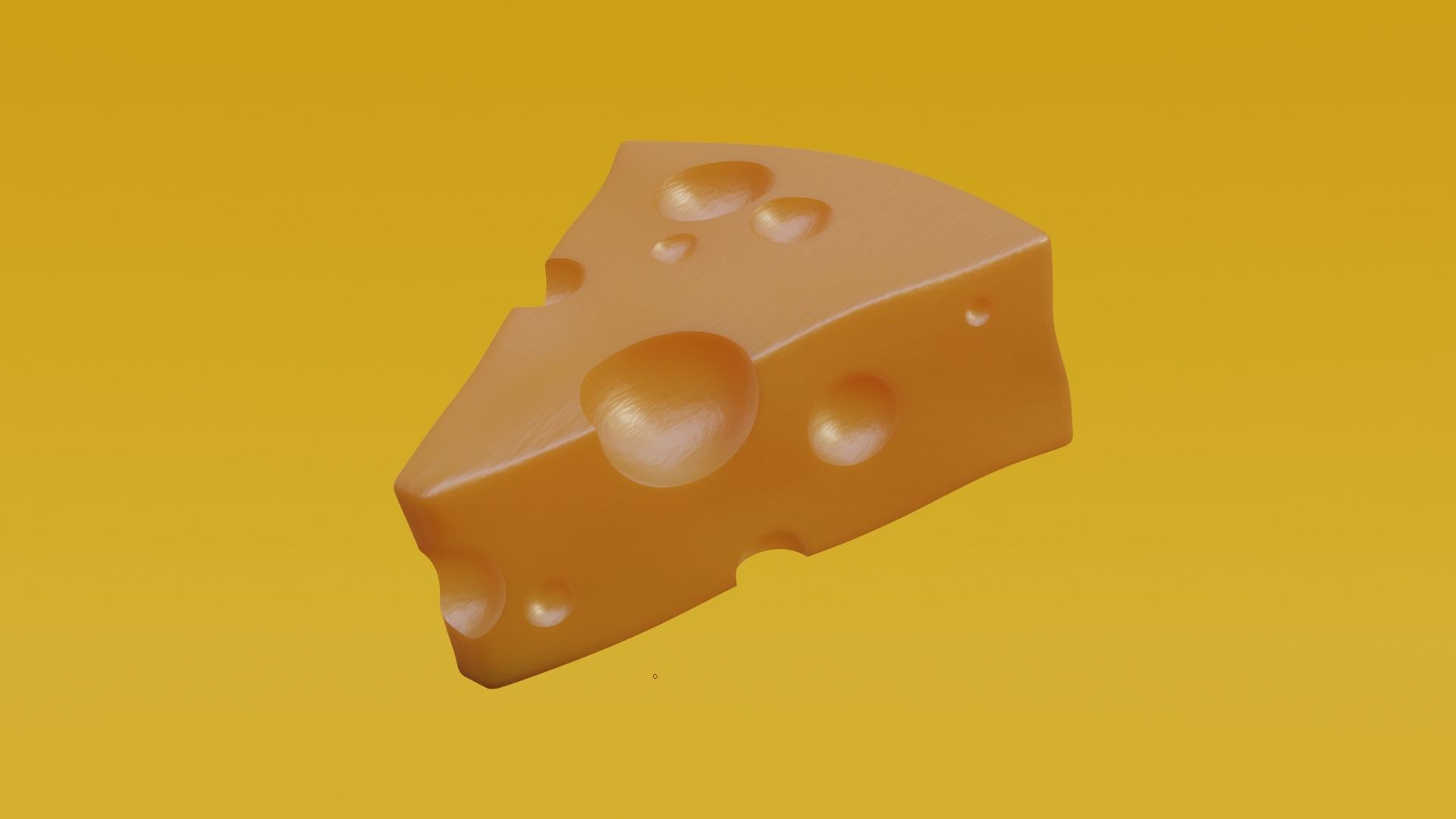 Realistic Swiss Cheese Slice - Procedural 3D Model 3D model_12