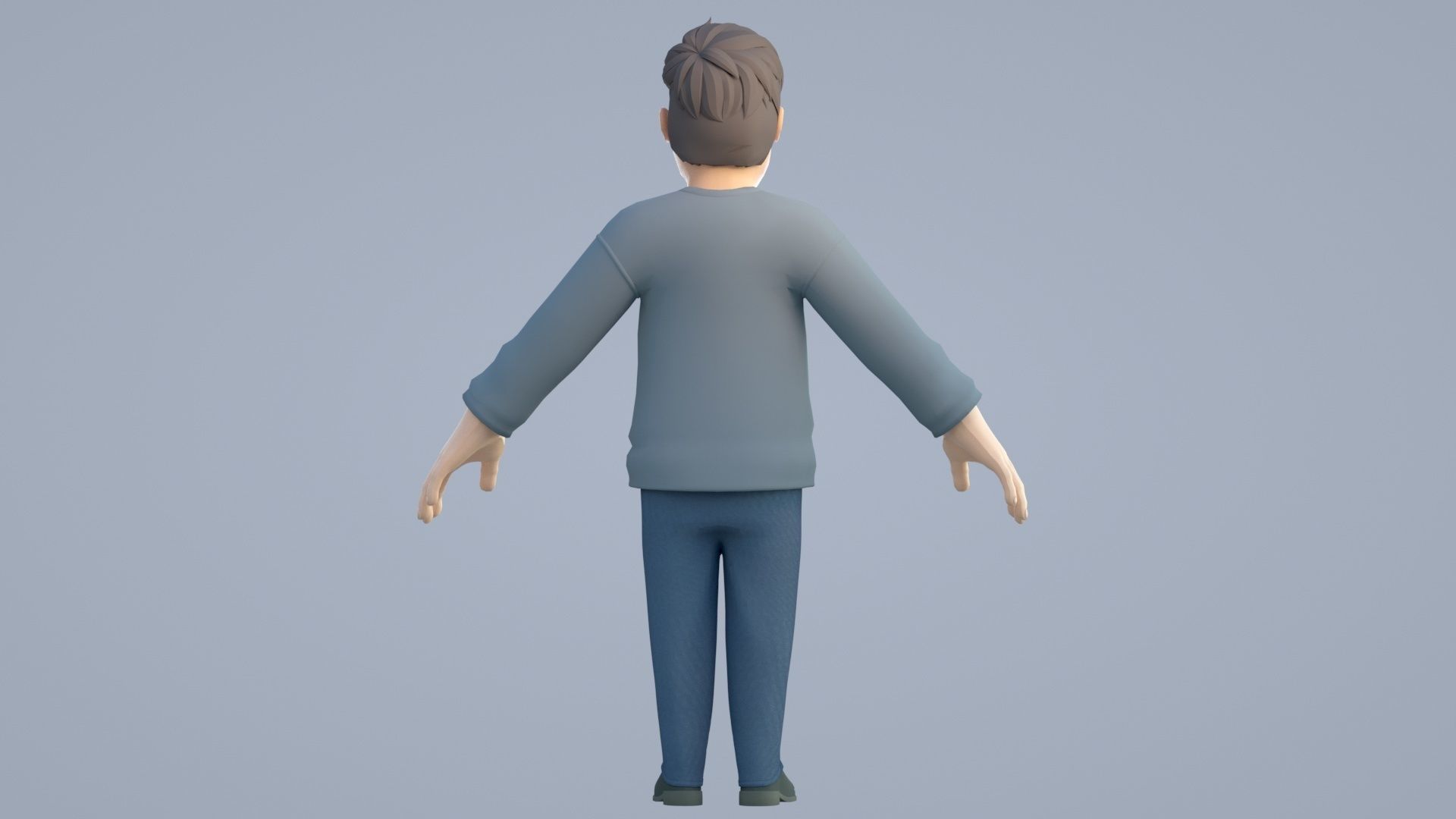 cartoon man 3D model_10