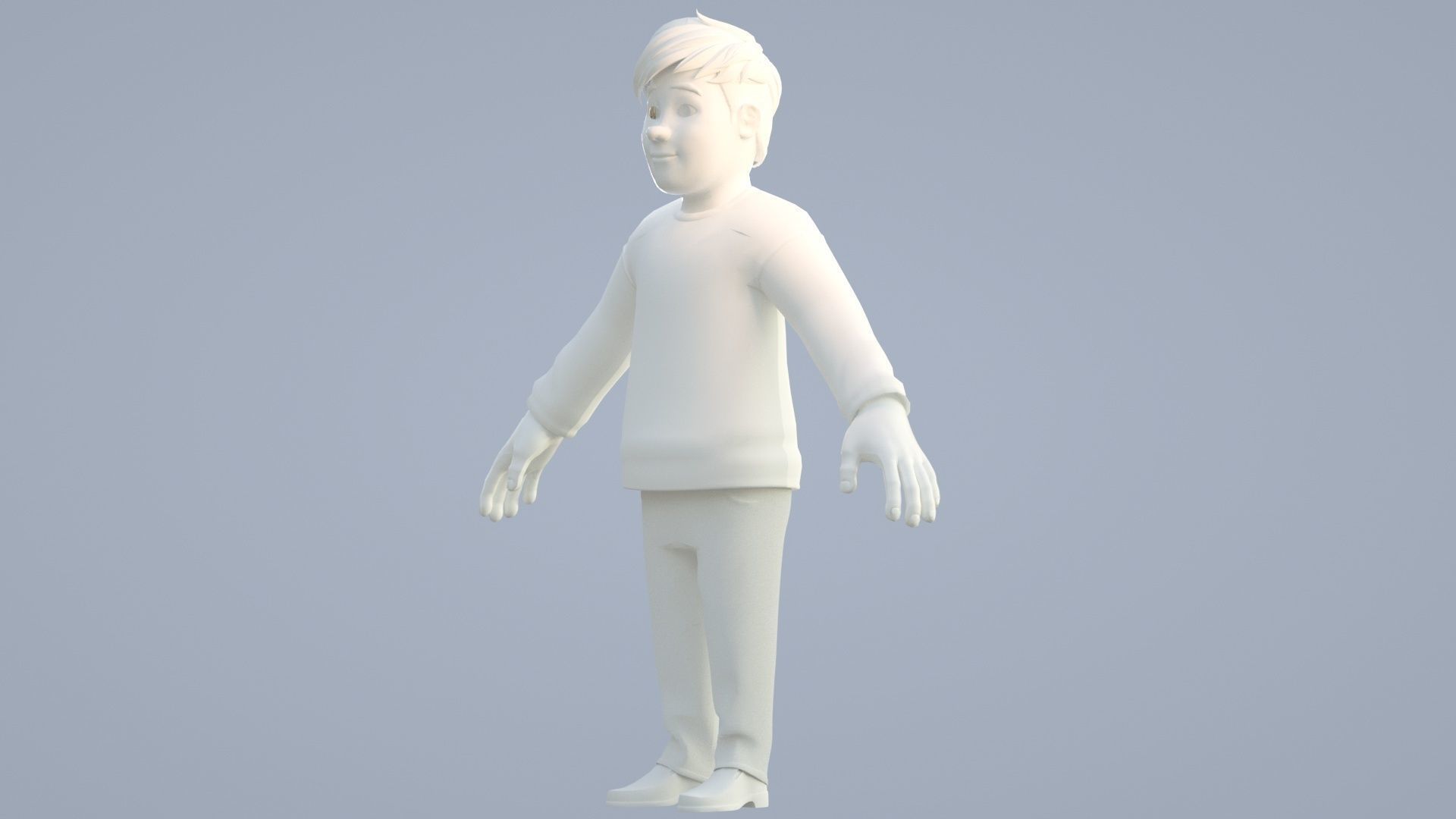 cartoon man 3D model_12