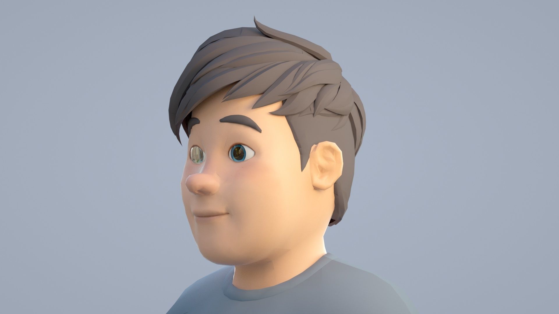 cartoon man 3D model_2