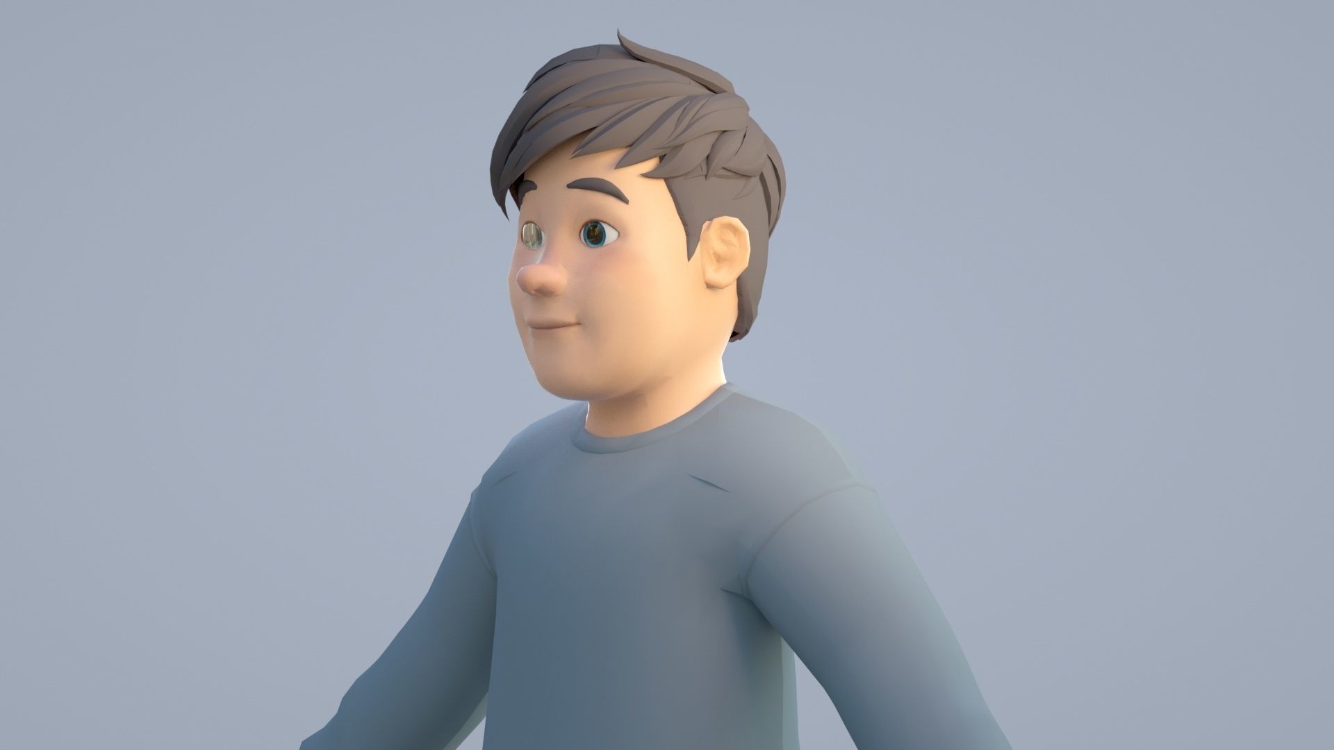 cartoon man 3D model_6