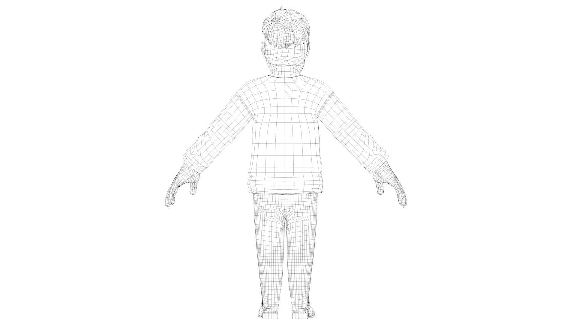 cartoon man 3D model_15