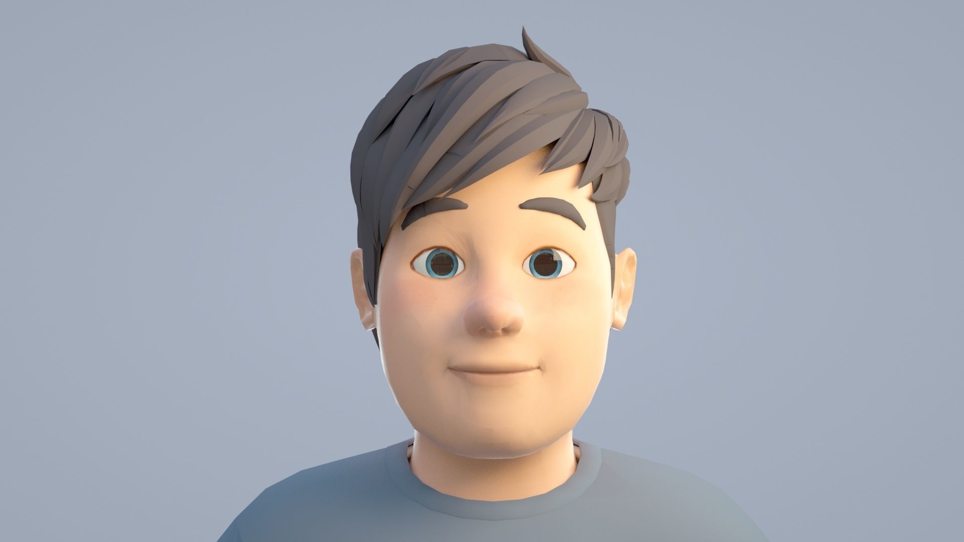 cartoon man 3D model_1