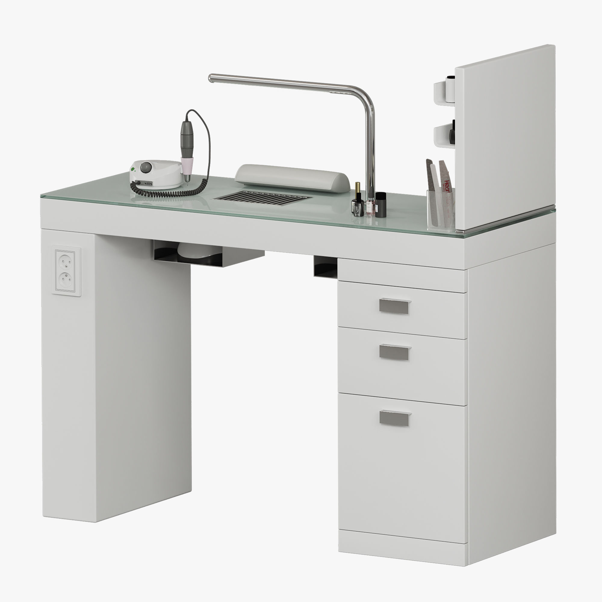 Manicure table SMART NAILS Maletti Nilo Low-poly 3D model_1