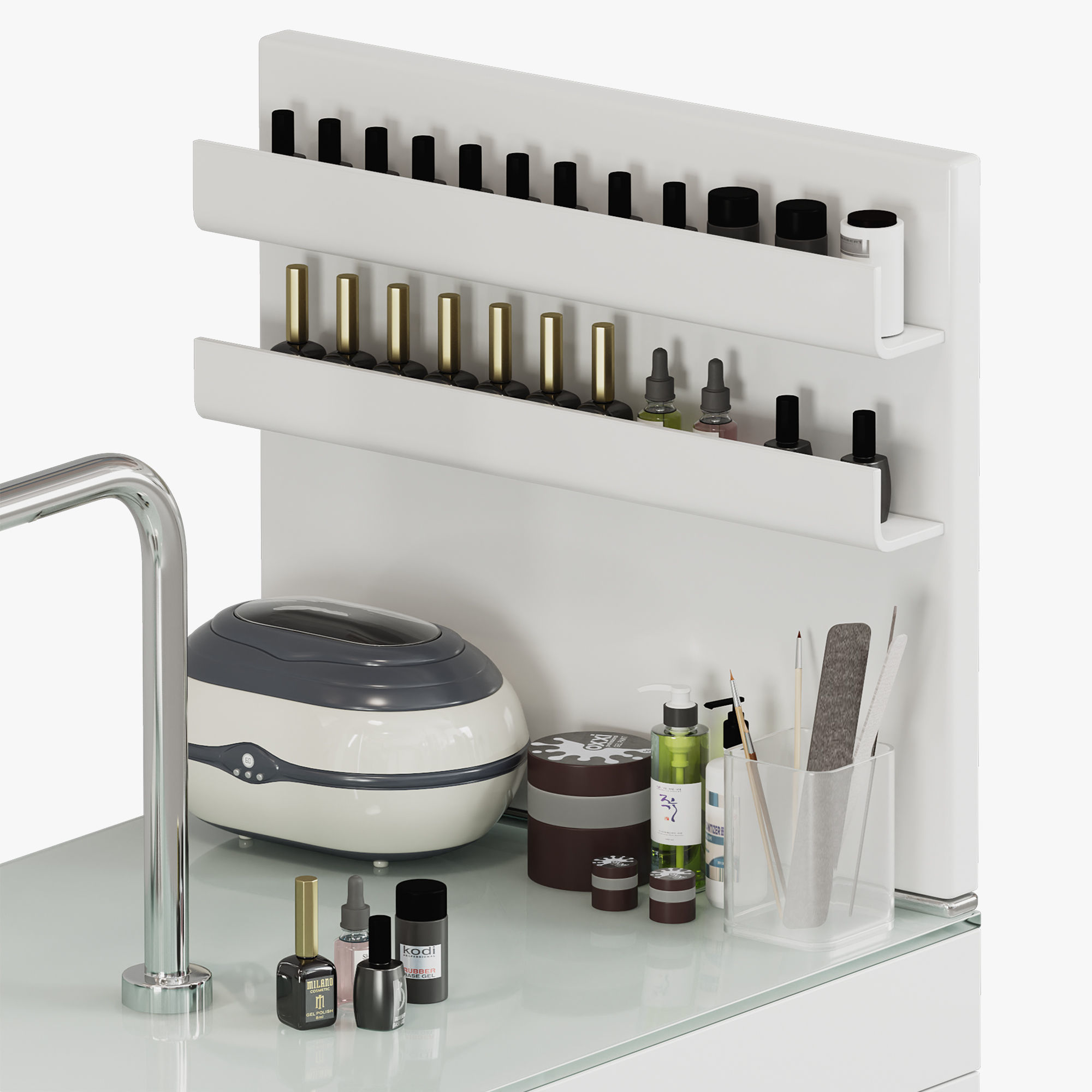 Manicure table SMART NAILS Maletti Nilo Low-poly 3D model_4