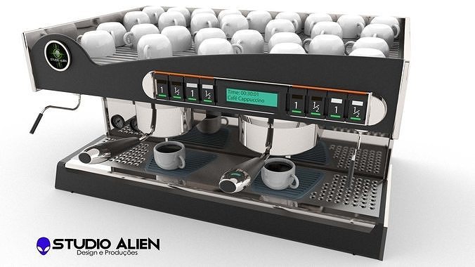 Cafeteira - coffee machine Low-poly 3D model