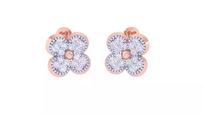 Flower Ultra Light wt Diamond studs 3dm renders model 3D print model