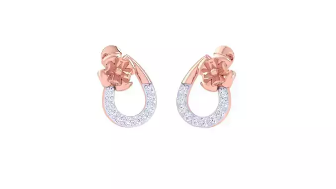 Flower Ultra Light wt Diamond studs 3dm renders model 3D print model
