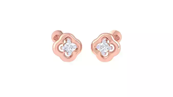 Flower Ultra Light wt Diamond studs 3dm renders model 3D print model