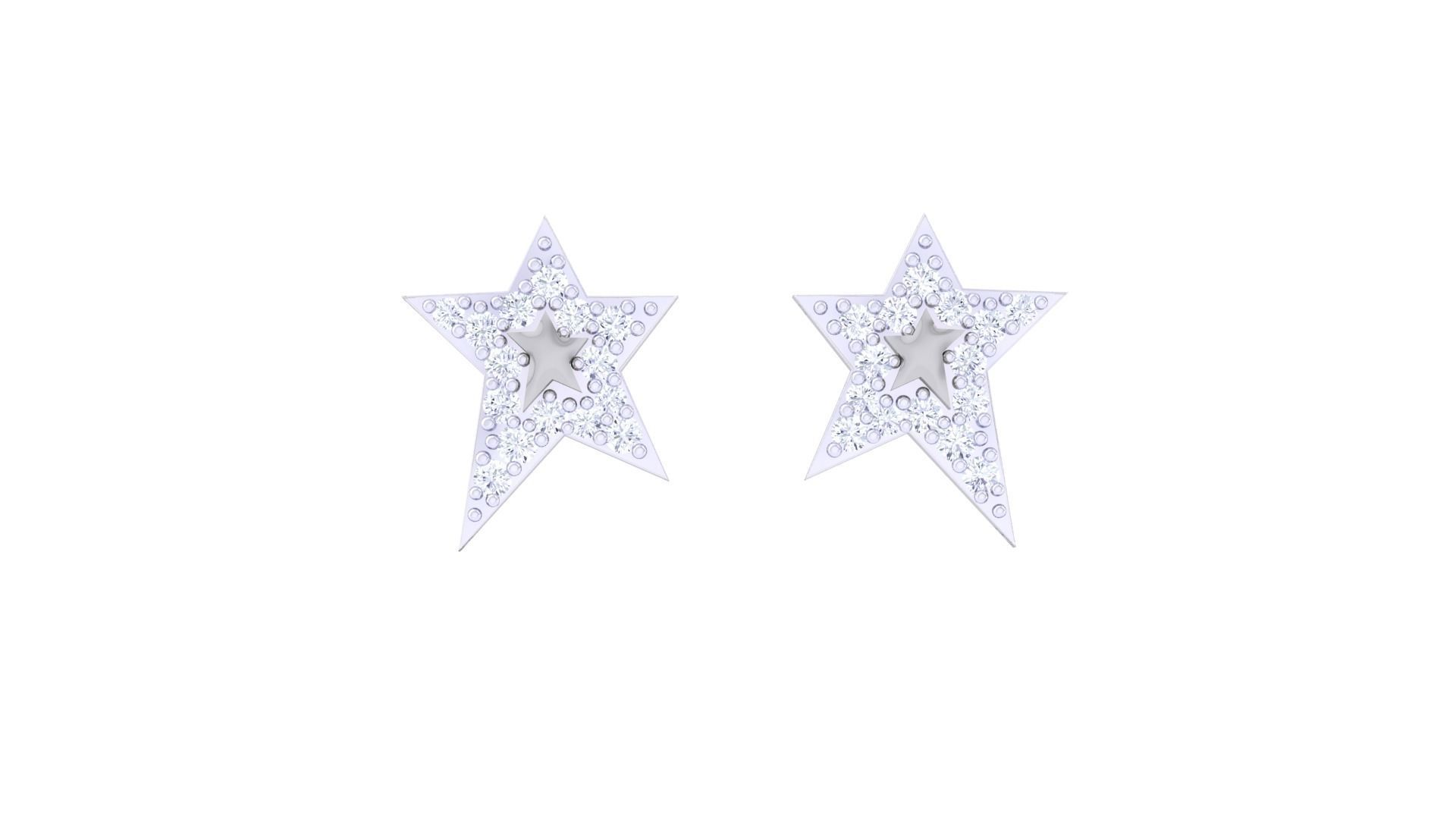 Star Ultra Light wt Diamond studs 3dm renders model 3D print model_11