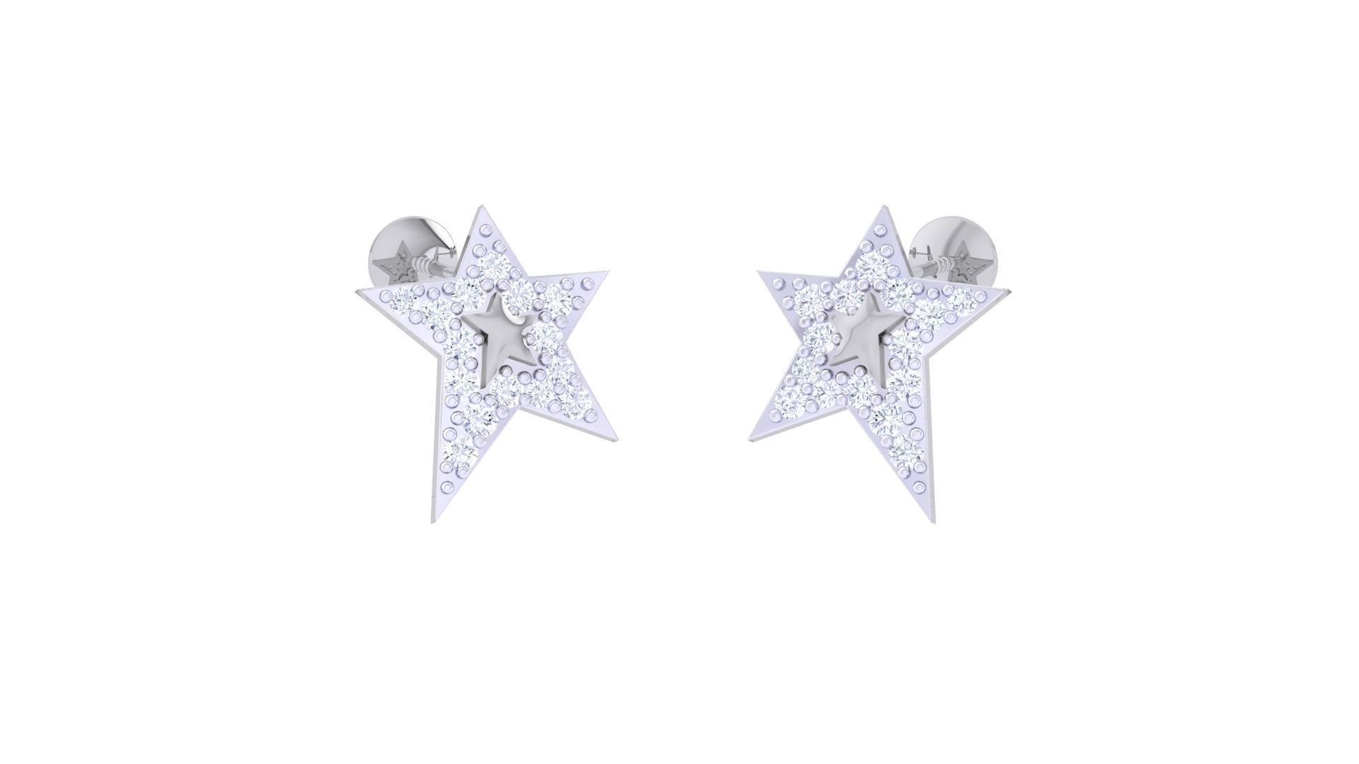 Star Ultra Light wt Diamond studs 3dm renders model 3D print model_8