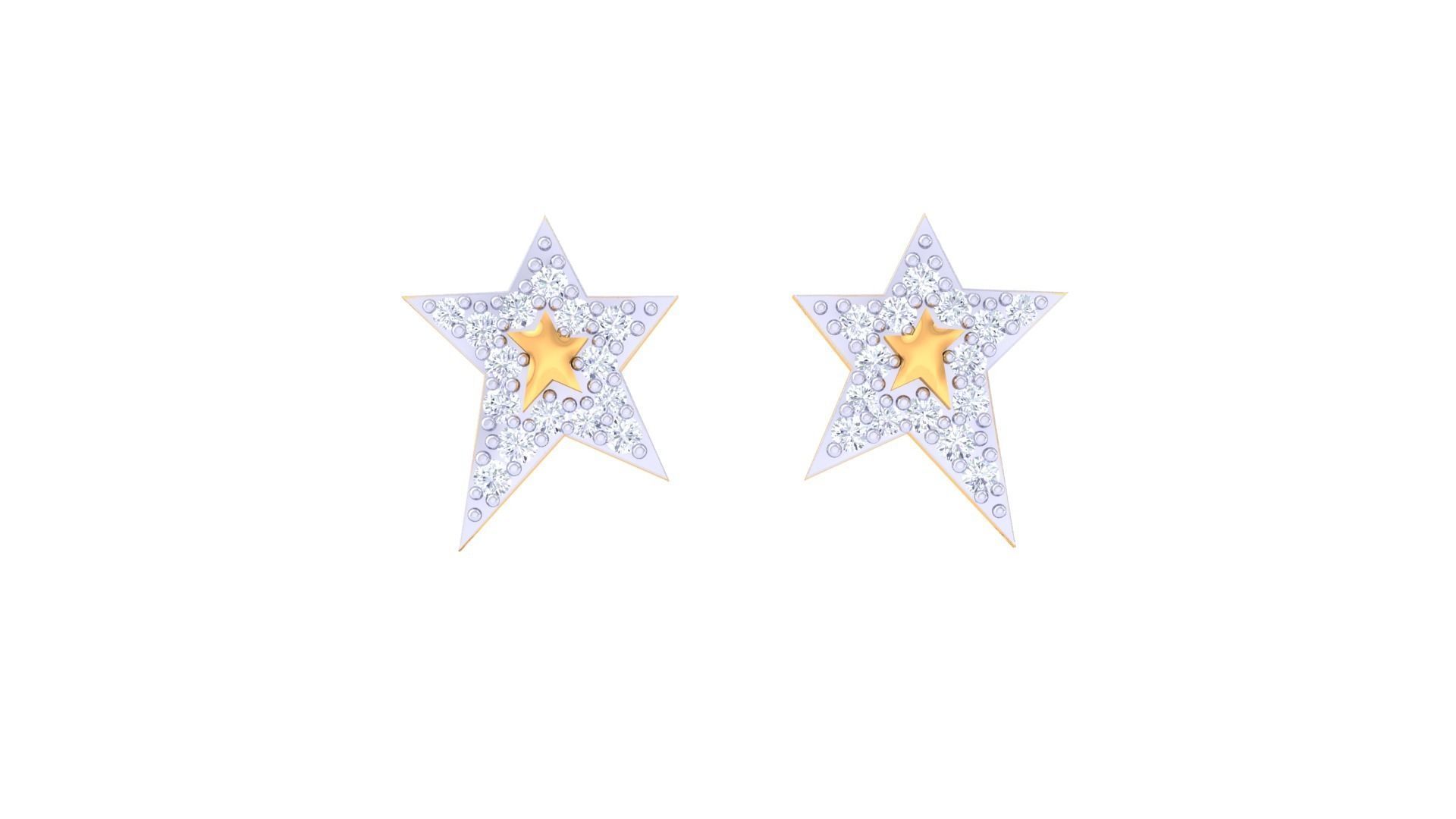 Star Ultra Light wt Diamond studs 3dm renders model 3D print model_10