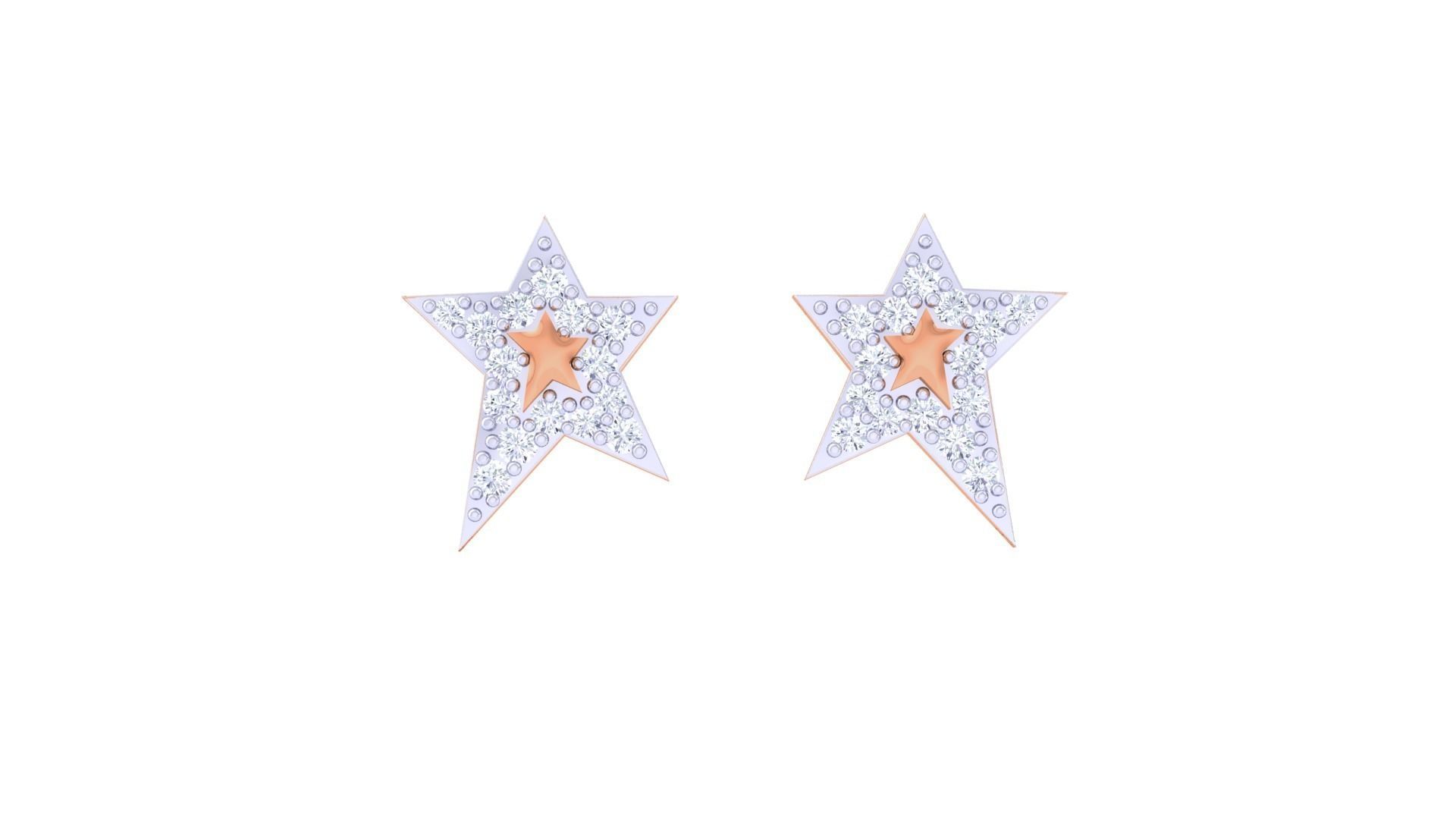 Star Ultra Light wt Diamond studs 3dm renders model 3D print model_9