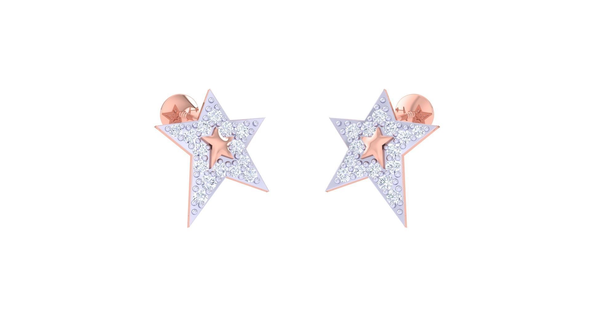 Star Ultra Light wt Diamond studs 3dm renders model 3D print model_3