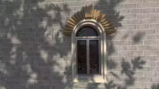 Window frame with contemporary design