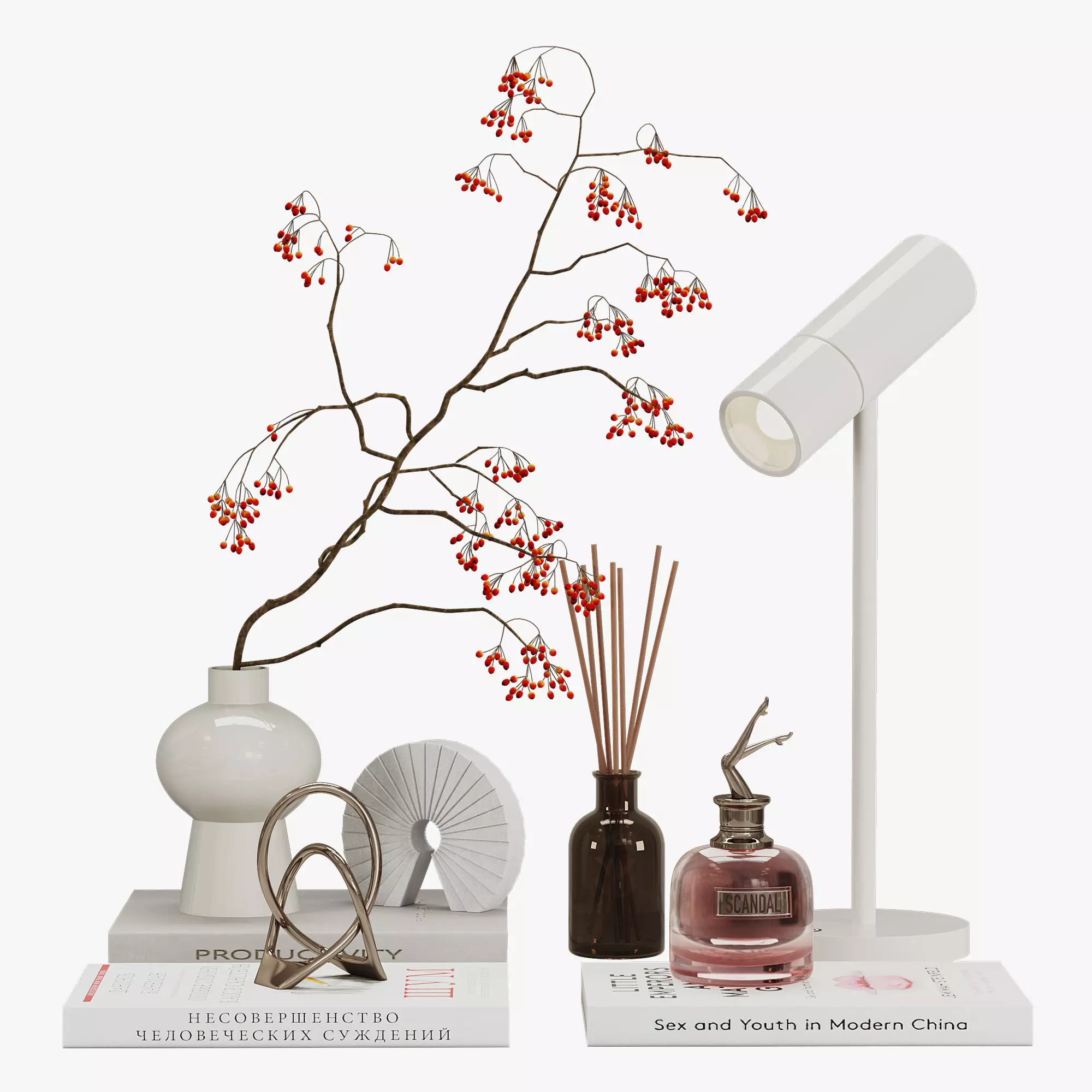 Decorative Set Scandal Low-poly 3D model_0