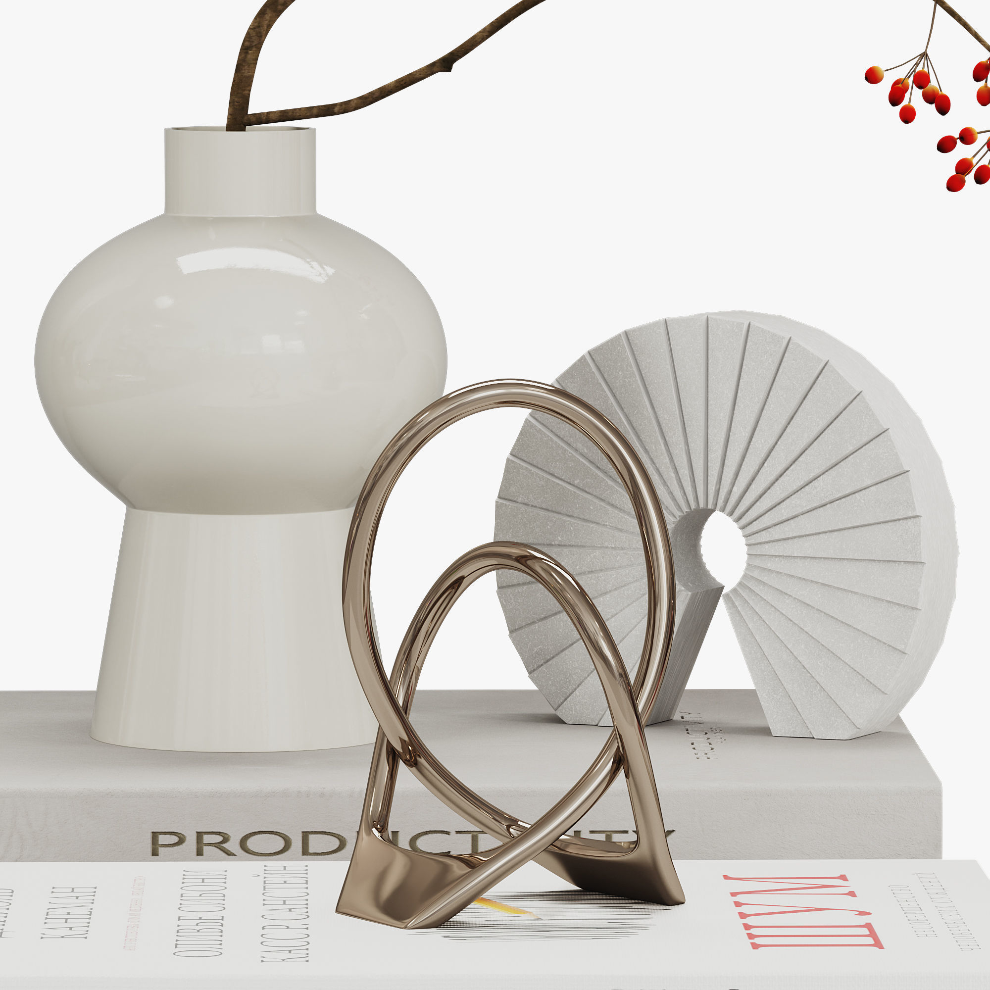 Decorative Set Scandal Low-poly 3D model_3