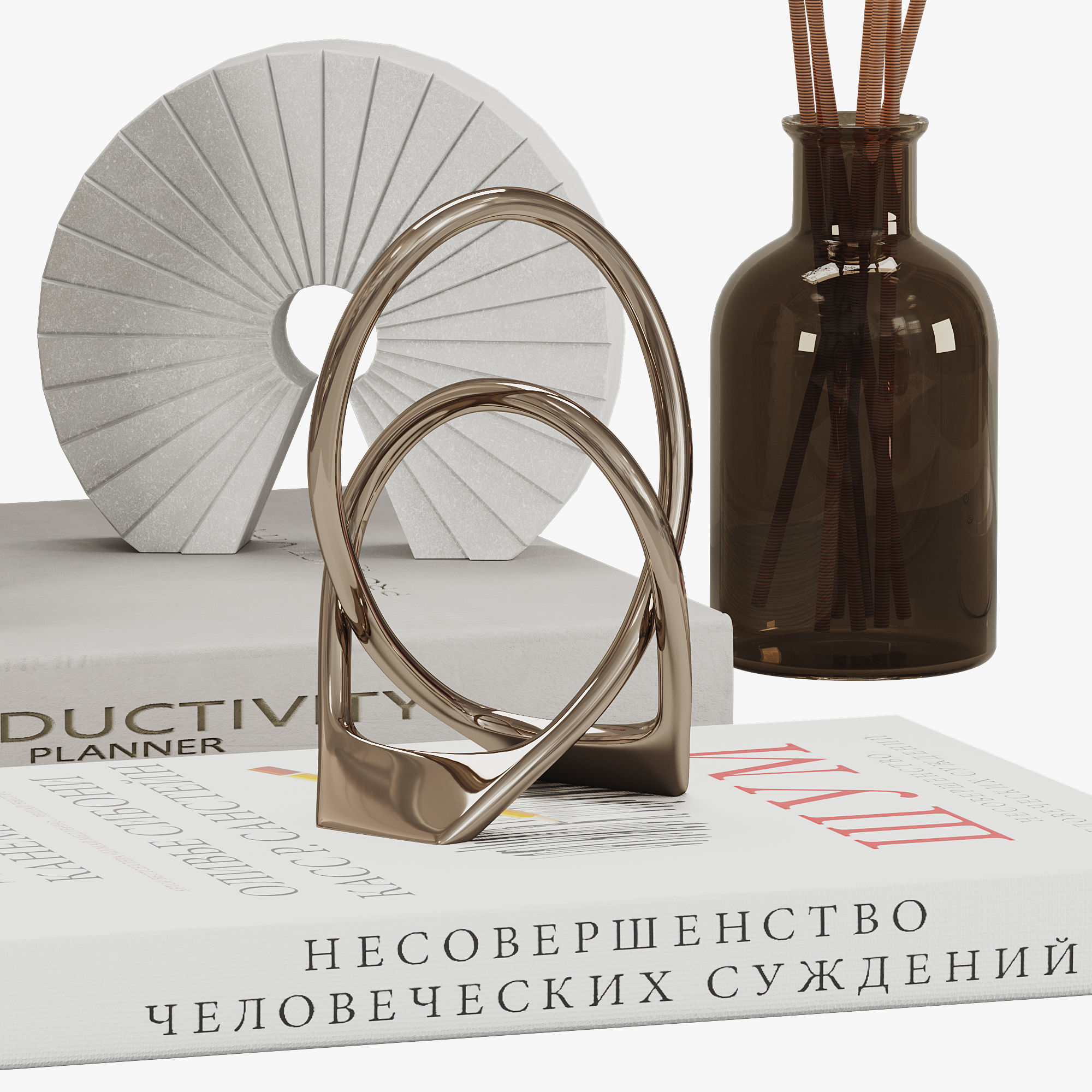 Decorative Set Scandal Low-poly 3D model_1