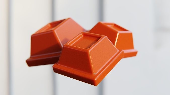 Stylized Chocolate Cubes - Procedural Shader Asset 3D model 6
