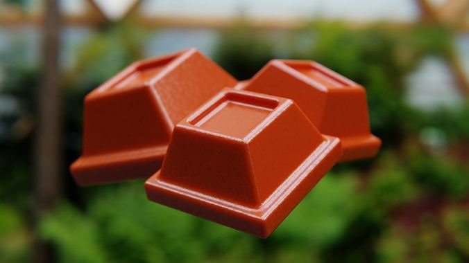Stylized Chocolate Cubes - Procedural Shader Asset 3D model 7