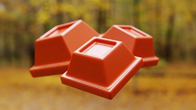 Stylized Chocolate Cubes - Procedural Shader Asset 3D model 2