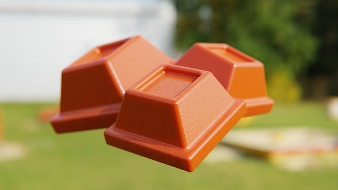 Stylized Chocolate Cubes - Procedural Shader Asset 3D model 3