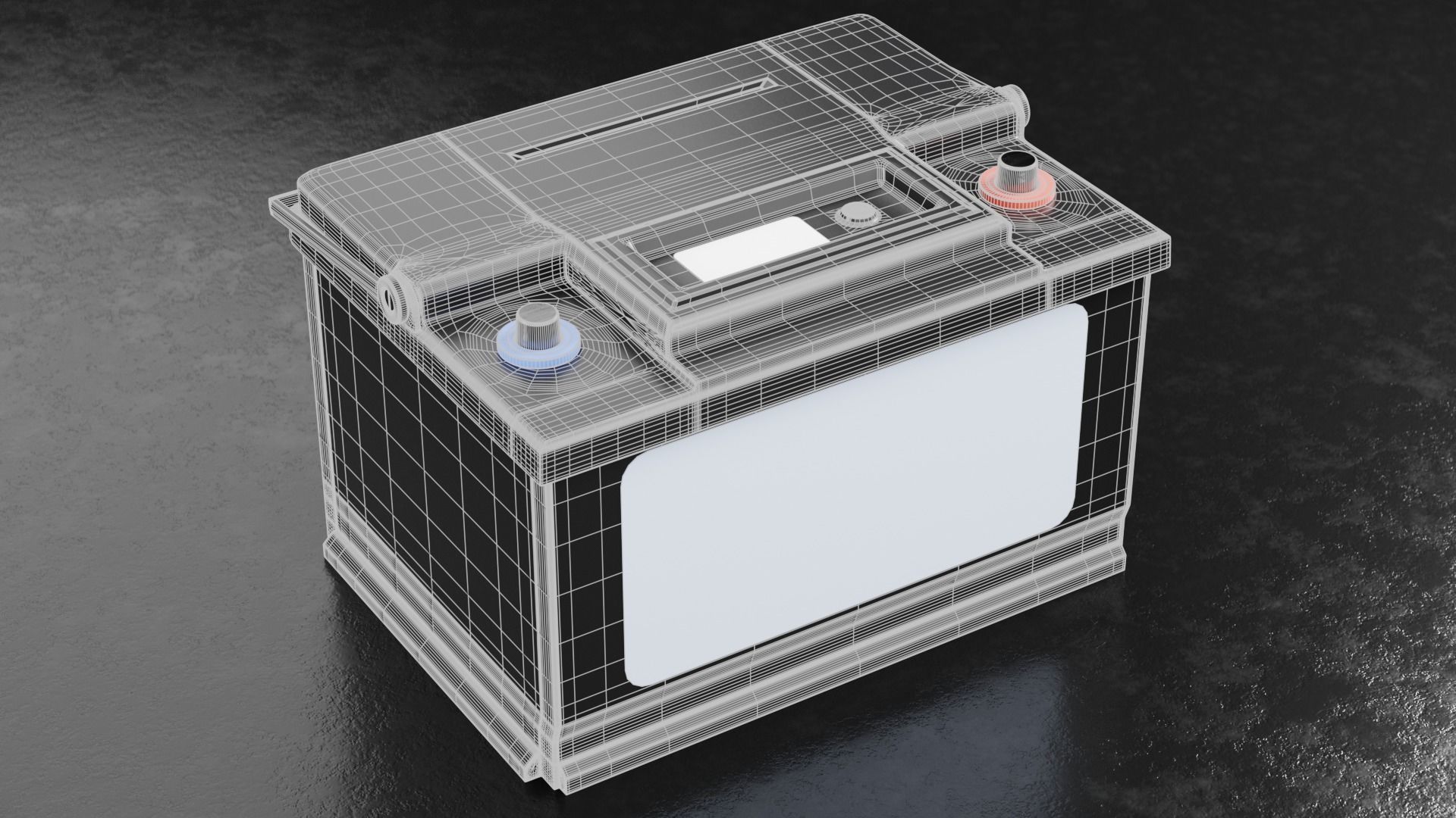 Car Battery Type D 3D model_1