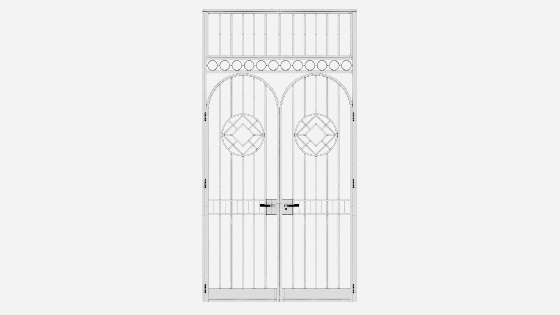Aluminium door 361 3D model_6