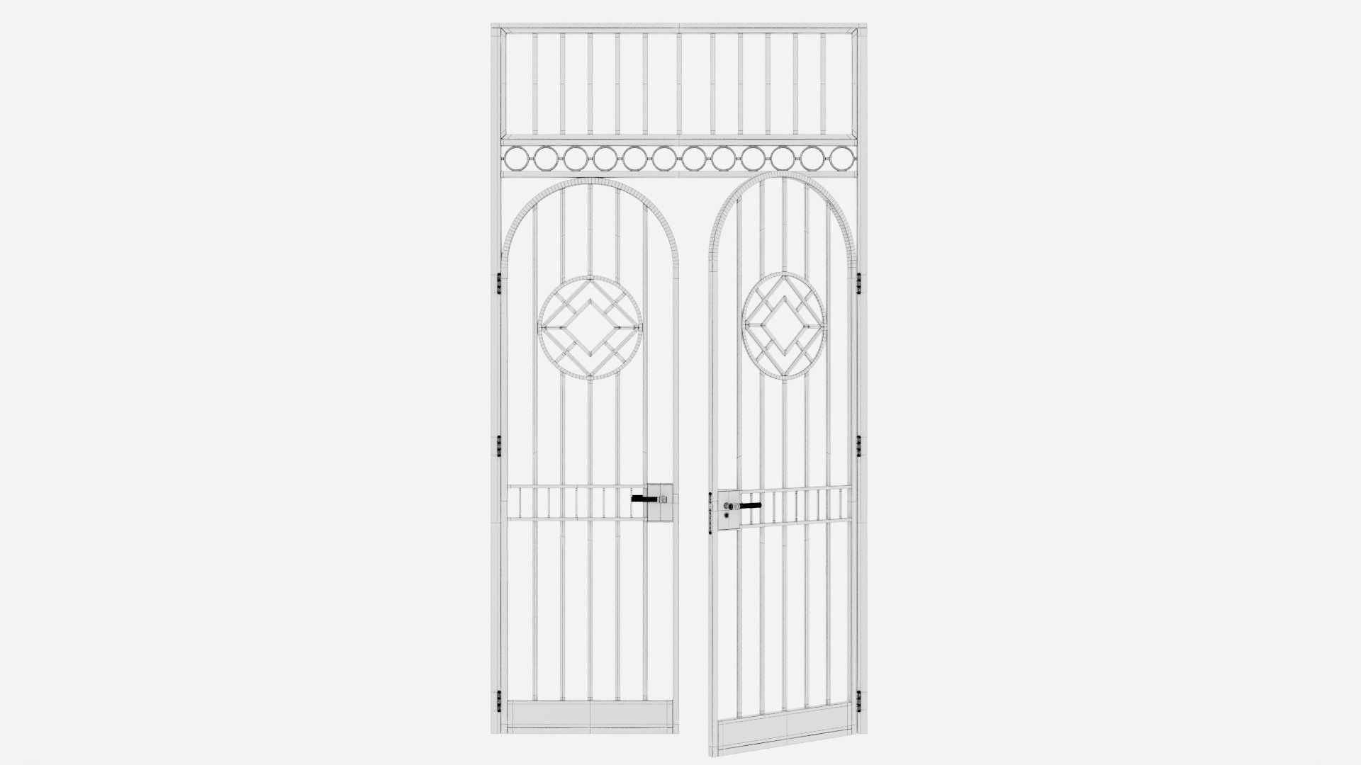 Aluminium door 361 3D model_5