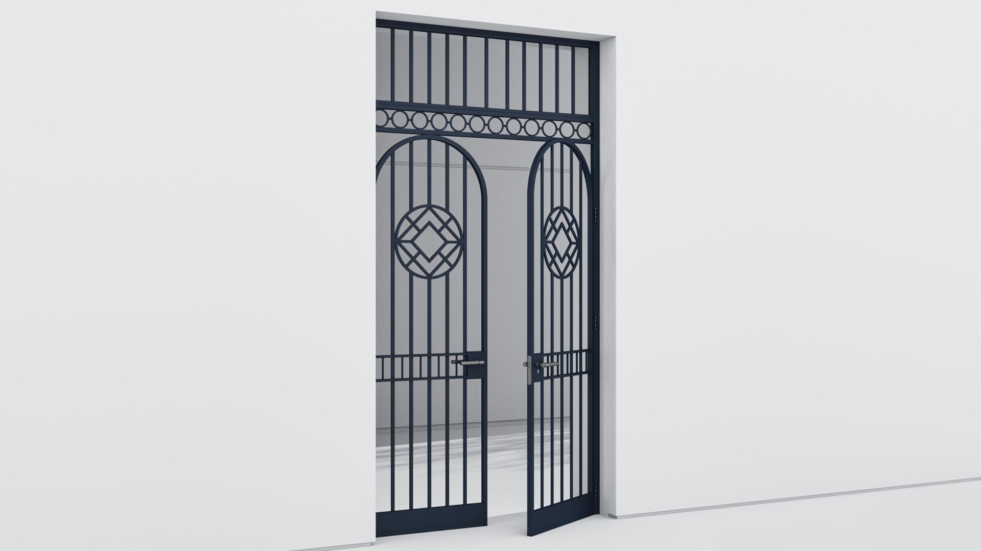Aluminium door 361 3D model_2
