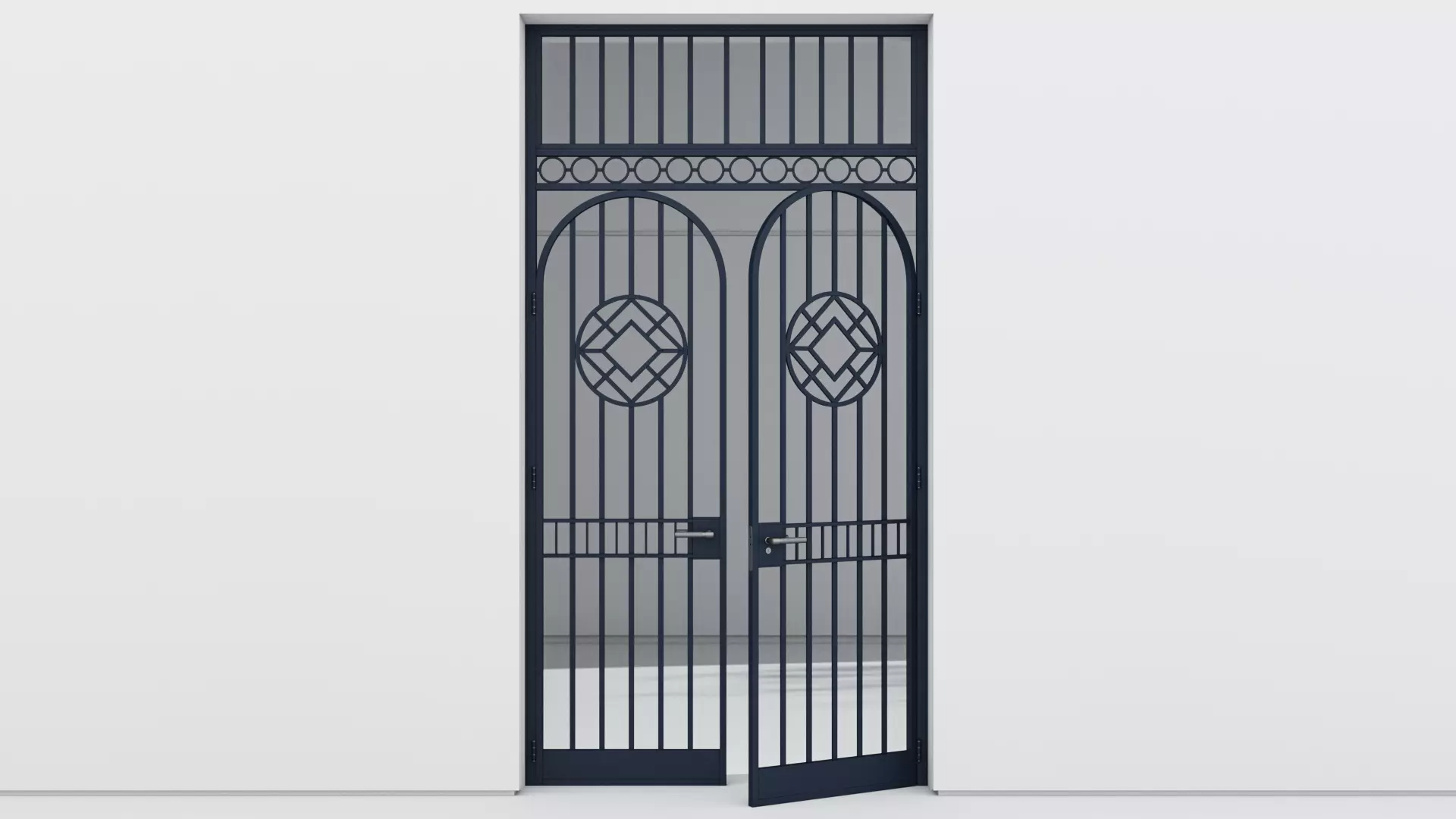 Aluminium door 361 3D model_0