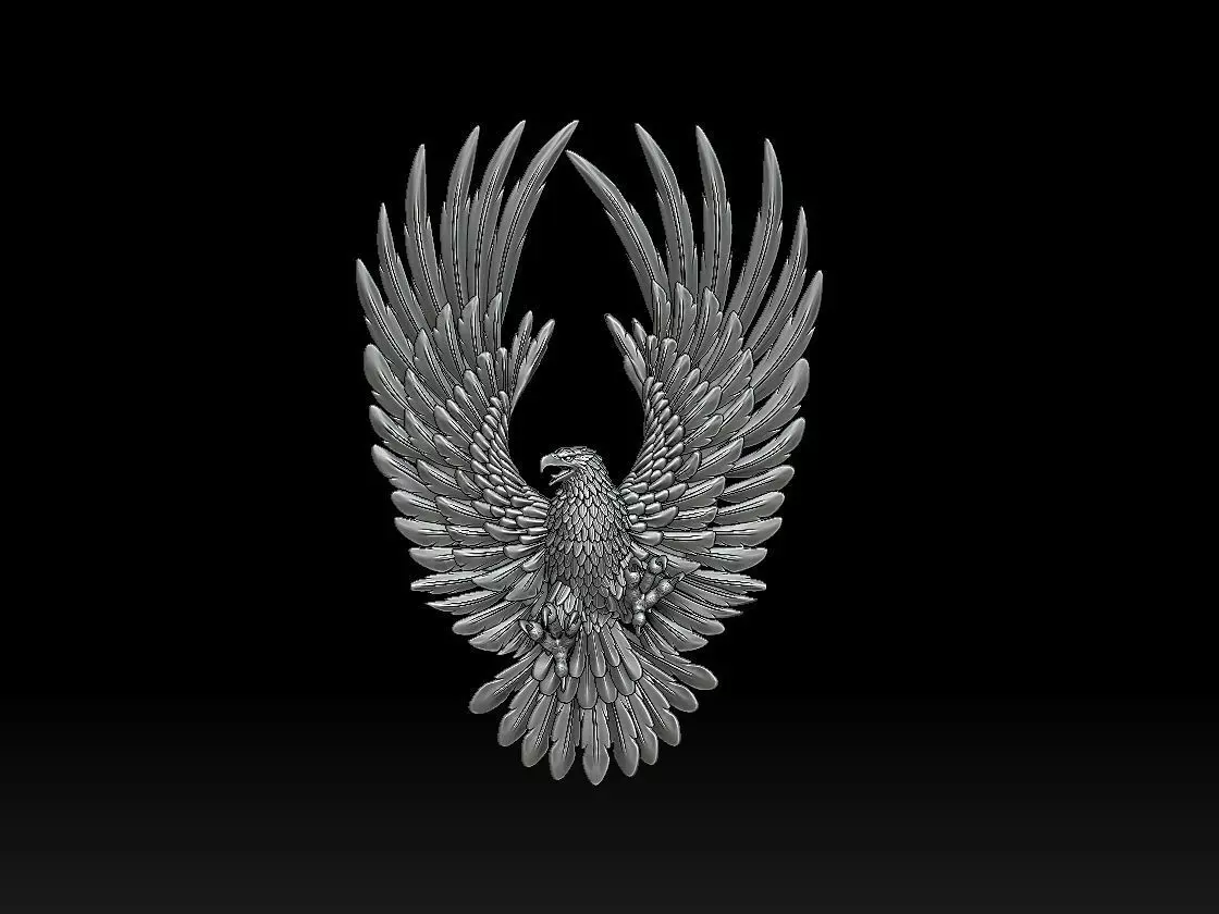 Eagle 3D Model Realistic Flying Eagle Sculpture STL 3D print model